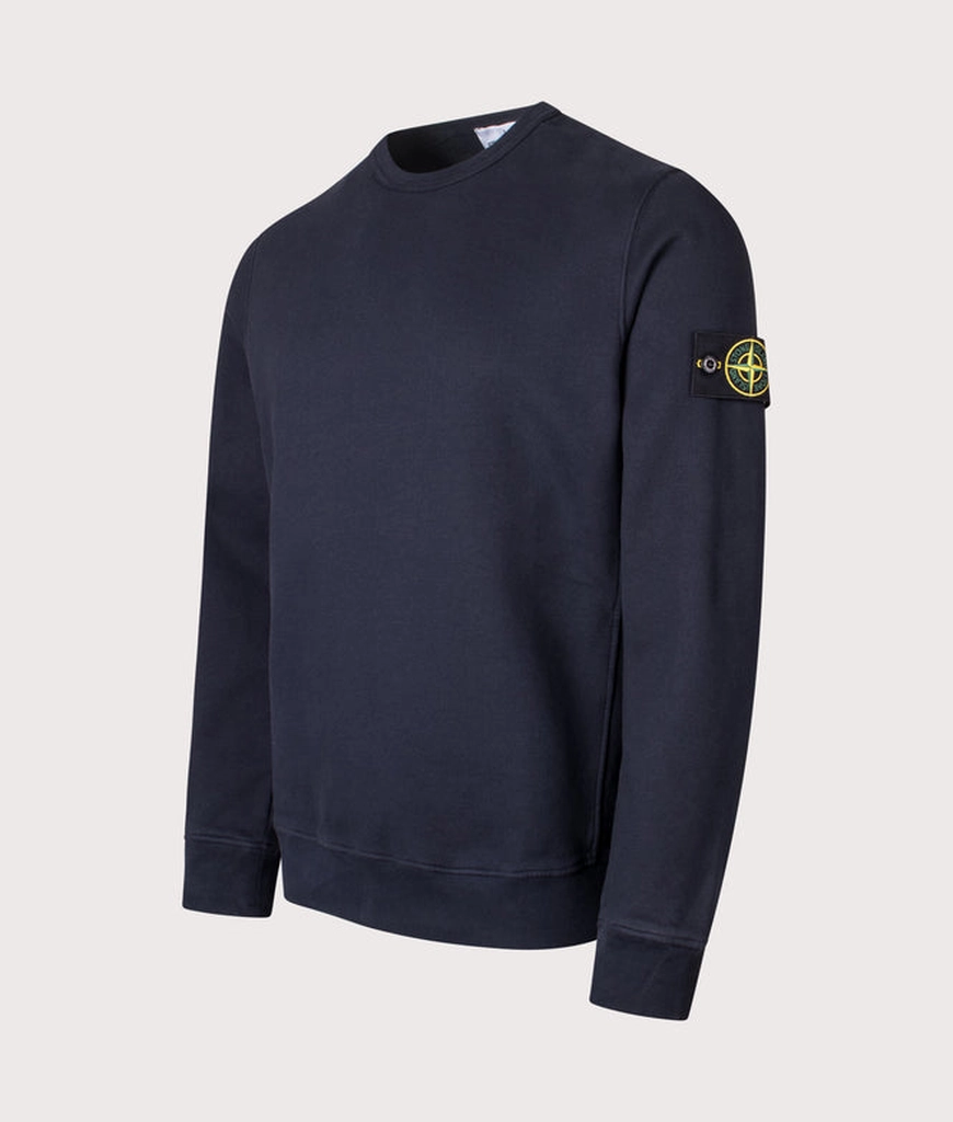 Stone Island Mens Brushed Organic Cotton Sweatshirt
